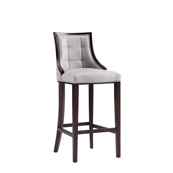 Manhattan Comfort Fifth Avenue Faux Leather Barstool in Light Grey BS007-LG - main
